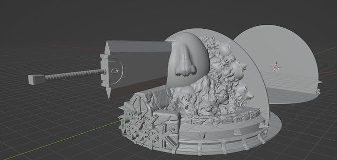 berserk- manga holder fan art berserk anime 3dprint print hobby diy 3D print model - Mito3D