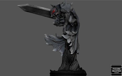 furioso budella cranio berserker fantasia anime spada carattere 3d Stampa modello arte sculture 3d print model - Mito3D