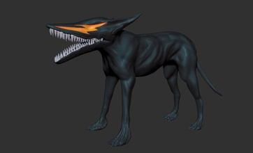 fou furieux chien l'enfer cran démon manga anime créature fantaisie berserker griffith jeux jouets 3d print model - Mito3D