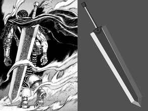 guts dragonslayer sword cosplay berserk - stl file manga warrior knight battle weapon armor war blood blade dagger knife shield raider salamander games toys 3d print model - Mito3D