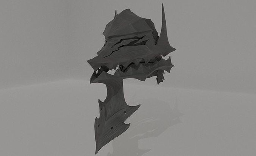 berserker armaduras manga preciso 3d modelo monstro furioso culhões capacete escultura arte esculturas 3d print model - Mito3D