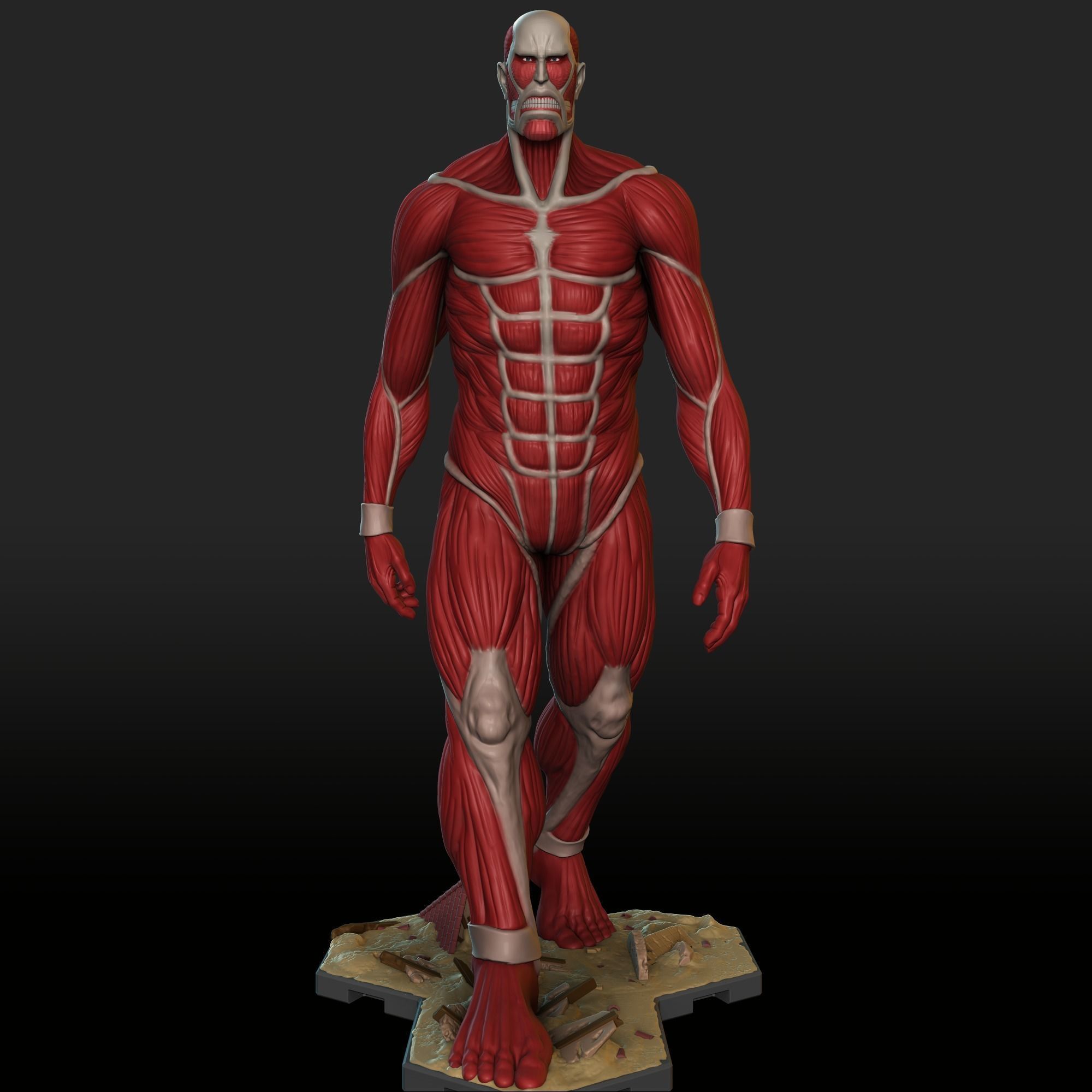 bertholdt colossal titan v1 - shingeki no kyojin aot attackontitan shingekinokyojin anime manga statue diorama figure sculpture anatomy games toys 3D print model - Mito3D