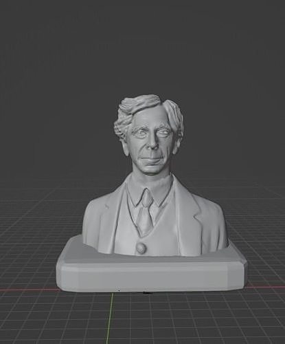 bertrand Russell Bertrand Philosoph Philosophie Mathematiker britisch Kunst Skulpturen 3D print model - Mito3D