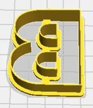 beta superior caso funda galleta cortador griego alfabeto mayúscula juegos juguetes 3d print model - Mito3D