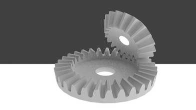 bevel gear science gears machinery precision mechanism tool cog metalworking engineering 3d print model - Mito3D