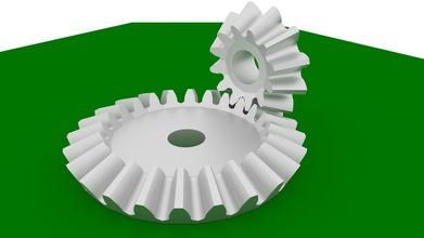 bevel gears three pairs gear teeth mechanic mech mechanical tool robot 3dprint science engineering 3d print model - Mito3D