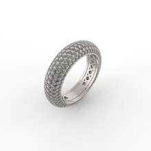 biselado anillo Enlaces diamantes joyería joya compromiso diamante Moda oro enganchar anillos brillante belleza Roca imprimible 3d print model - Mito3D
