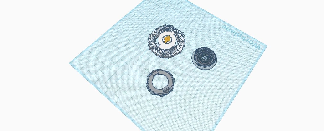 beyblade kreisförmig scheibe ringe illustration wissenschaft isoliert diamant 3D print model - Mito3D