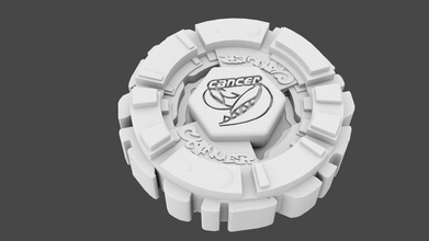 beyblade cancer spin spinning fight toy children japanese anime gyro monochrome iconic printable lowpoly prop games toys 3d print model - Mito3D
