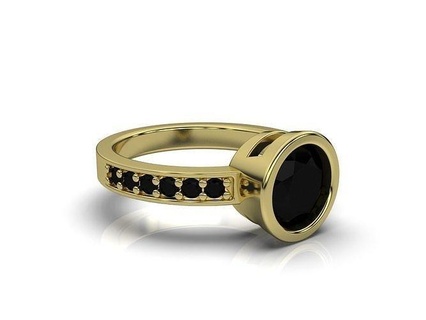 bisel anillo joyería joya anillos oro imprimible diamante Boda compromiso brillante platino Moda belleza 3d print model - Mito3D