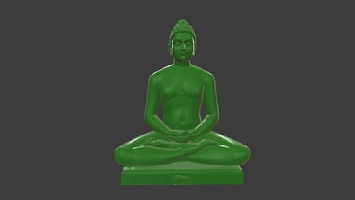 bhagwan mahaveer 3dp scultura monumento 3dscan panaji goa india panjim buddha meditazione dio nayaputta volere negro bramino bhagavan arte sculture 3d print model - Mito3D