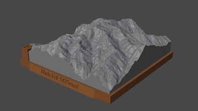 lek Berg Landschaft Vulkan Terrain Umgebung Natur Photogrammetrie Elevation Wissenschaft 3d print model - Mito3D