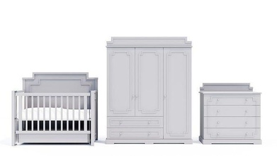 blanc bébé chambre famille maison résidentielle concevoir meubles 3d print model - Mito3D