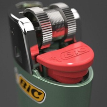 bic lighter household plastic fire flame light burn gas hobby diy mechanical parts 3d print model - Mito3D