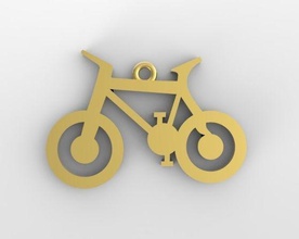 bicicleta jóias ouro de prata o velo esporte pingentes 3d print model - Mito3D