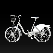bicycle silver bike wheel classic cyclist games toys game accessories 3d print model - Mito3D