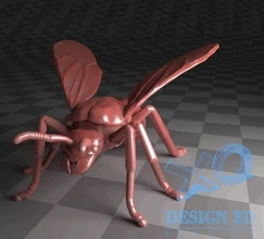 grande culo hormiga arte insecto colección 3d impresión juegos juguetes 3d print model - Mito3D