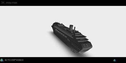 big cruise liner games-toys ship sea ocean boat vehicle travel desktop office business illustration chemistry pc computer equipment presentation advertising laptop science carry watercraft recreational games toys 3d print model - Mito3D