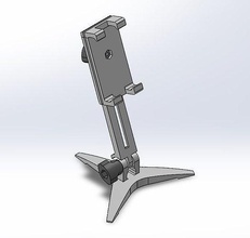 big desktop smartphone stand holder support diy display rotable 360 nob bracket arm pla abs model hobby mechanical parts 3d print model - Mito3D