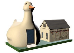 big duck art architecture riverhead 3dprintable house sculptures 3d print model - Mito3D