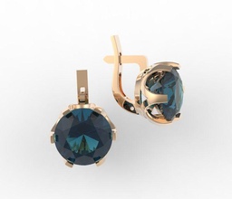 big gemstones gold jewel jewellery gem jewelry silver topaz sterling platinum luxury shining fashion earrings 3d print model - Mito3D