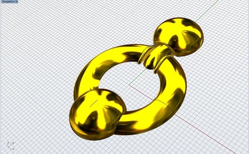 grandes boucles d'oreilles glamour bijoux des gros mobiles or d'argent whitegold 3d print model - Mito3D