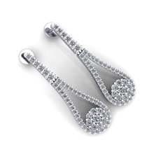 grande boucle d'oreille de modèle 3d d'impression joyau gem l'engagement mariage bijoux le diamant imprimable l'anneau or bague en anneau mode engagem la livre sterling blanc brillant fiançailles beauté les anneaux 3d print model - Mito3D