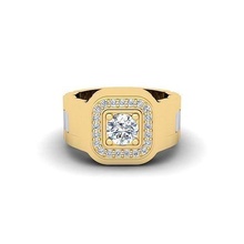 herren ring 02 juwel hochzeit engagement schmuck druckbar diamant silber gold engagem mode sterling schönheit halskette ringe 3d print model - Mito3D
