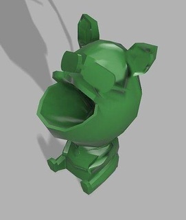 büyük ağız köpek depolama Kutu kankalar heykelcik Sanat Yazdır model 3d print model - Mito3D