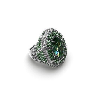 gros ovale bague bijoux 3d an 595 anneaux diamant bijou brillant engagement mode beauté or anlillo anel joias3d jewelry3d stl 3dm imprimable 3d print model - Mito3D