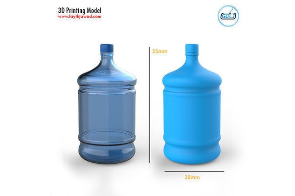 plastik flasche container wasser platz haus 3d print model - Mito3D