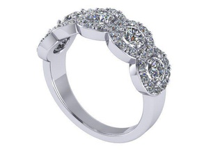 big ring circles v2 diamond golden silver jewelry rings 3d print model - Mito3D