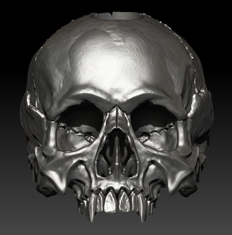 big skull beads sin bead biker bone jewelry 3dprint jewellery silver printable gold jow knife paracord 3D print model - Mito3D