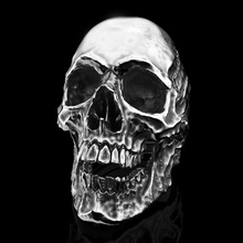 grande cráneo anillo papada calavera plata joyería joya imprimible 3dprint anatómico gemelos rock escultura ststue personaje antiguo arte roca pendientes espárragos anillos 3d print model - Mito3D