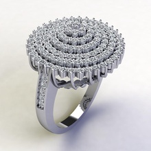 grande de la vendimia anillo diana gem compromiso boda joyería joya imprimible el diamante plata oro brillante moda y belleza sterling brazalete diamant prendas vestir vintag los anillos 3d print model - Mito3D