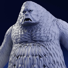 bigfoot 3d print model sasquatch monster creature fantasy rpg scifi legend awesome realistic av vr game character figurine printing animal scary sculpture games toys 3d print model - Mito3D