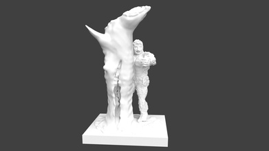 bigfoot baum fuß daumen monster kunst modell 3d druckbar natur wald skulpturen 3d print model - Mito3D
