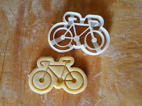 bike-cookie-cutter Fahrrad sport cookie cutter protonik cookies Keks Lebkuchen Küche Essen gebacken wird Bäckerei Backen süß Haus Esszimmer 3d print model - Mito3D