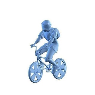 bike figure man guy miniature scene hobby diy 3d print model - Mito3D