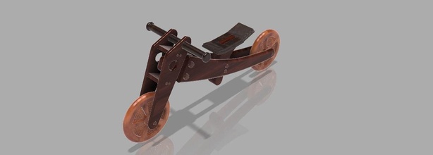 bisiklet füzyon antik klasik çelik eski sanat hobi kendin yap otomotiv 3d print model - Mito3D