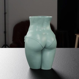 bikini femelle corps art fleur vase pot 3d modèle imprimé planteur sculptural succulent maillot bain lingerie maillots sculpture nager maison décor 3d print model - Mito3D