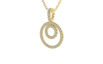 bilateral pendant gold diamond jewellery silver brilliant sterling cad gem jewel diamant fashion jewelry printable pendants 3d print model - Mito3D