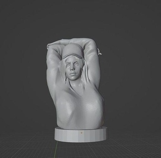 billie eilish billieeilish singer songwriter taylorswift khalid weeknd american selenagomez grammy emmy art sculptures 3d print model - Mito3D