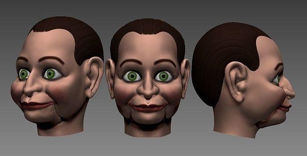 porra marioneta muerto silencio imprimible cabeza horror terror María shaw 3d película pelicula cojeando Arte esculturas 3d print model - Mito3D