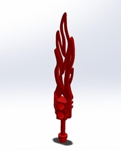 bionicle inspired fire sword prop lego hobby diy toa tahu tool 3d print model - Mito3D