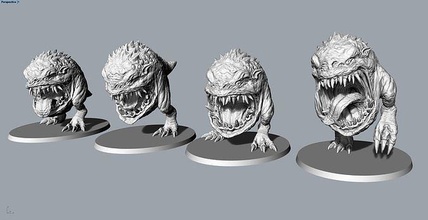 biped monster animal characters character game printable sculpture decorative goblin mage art illustration anatomy ancient statue antique lion games toys accessories 3d print model - Mito3D