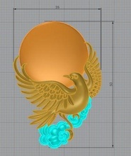 bird 3d jewellery gold 3dprint jewelery animal silver art jewel rhino jewelry pendants 3d print model - Mito3D