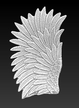 vogel engel flügel adler fliege tier anhänger druckbar schmuck ring gold cnc solide zbrush kunst skulpturen 3d print model - Mito3D