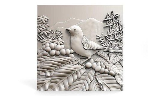 pássaro cnc arte alívio natureza madeira deco sinais logotipos 3d print model - Mito3D