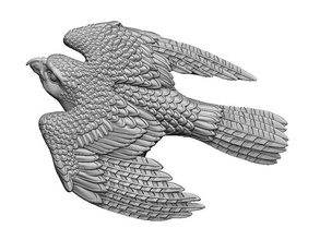 uccello falco sollievo pendente 3d stampa cnc aquila ali volare caccia artiglio animale natura gioielleria arte volo bassorilievo 3dprint gioiello braccialetti 3d print model - Mito3D